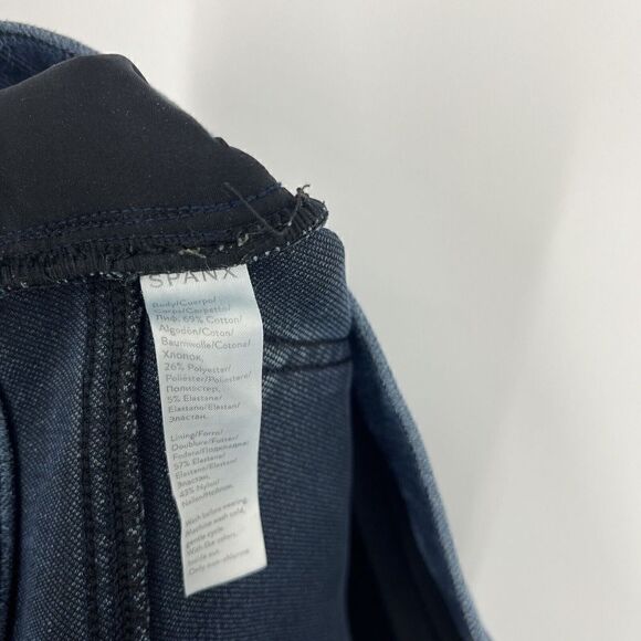 Spanx Jeanish Leggings Size Small Women Blue Stretch Pull On Pocket Skinny Ankle - Picture 6 of 8